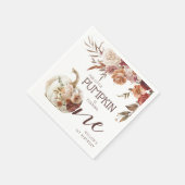 Serviette En Papier Boho Citrouille Autumn Bloom 1er anniversaire (Coin)