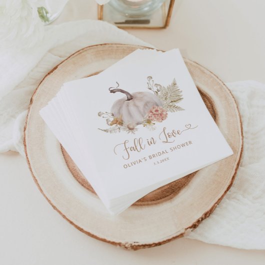 Serviette En Papier Boho citrouille tomber amoureux