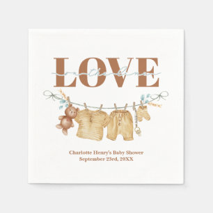 Serviette En Papier Boho Clothesline Baby shower Papier