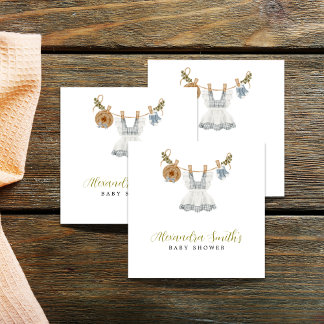 Serviette En Papier Boho Clothesline Girl bleu blanc et vert