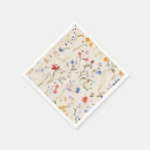 Serviette En Papier Boho Couleur aquarelle fleur sauvage (Coin)