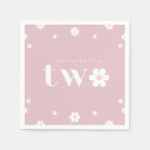 Serviette En Papier Boho Daisy Deuxième anniversaire Napkin (Devant)