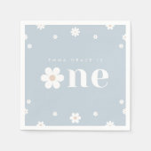 Serviette En Papier Boho Daisy Premier anniversaire Napkin (Devant)