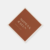 Serviette En Papier Boho Deco d'automne | Cocktail Mariage rouille (Coin)