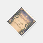 Serviette En Papier Boho Desert Cactus Birthday (Coin)