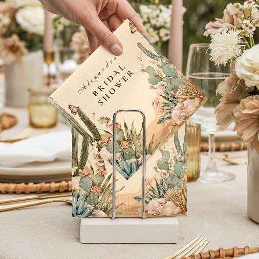 Serviette En Papier Boho Desert Cactus Bridal Shower