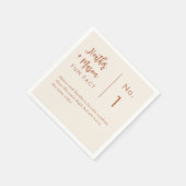 Serviette En Papier Boho Desert Couple Fun Faits Mariage Napkins (Coin)