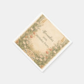 Serviette En Papier Boho Desert Wildflower Birthday (Coin)