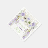 Serviette En Papier Boho Dream Catcher Plume Tribal Lavender (Coin)