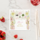 Serviette En Papier Boho Dream Catcher Plumes rose Jaune (En situation)