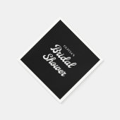 Serviette En Papier Boho et Retro Black | FÊTE DES MARIÉES (Coin)