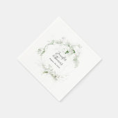 Serviette En Papier Boho Ethereal Verdure Mariage botanique (Coin)