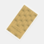 Serviette En Papier Boho éventail feuille de palmier botanique moutard (Coin)