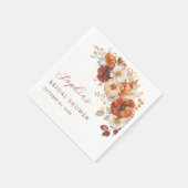 Serviette En Papier Boho Fall Floral Bridal Shower (Coin)