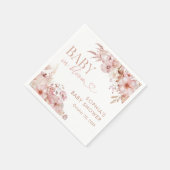 Serviette En Papier Boho Fall Floral Pumpkin Baby Shower (Coin)