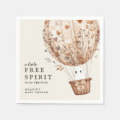 Serviette En Papier Boho Fall Ghost Wildflower Halloween Baby Shower (Devant)