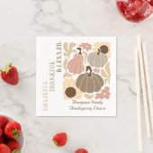 Serviette En Papier Boho Fall Grateful Thanksgiving (En situation)