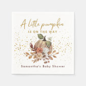 Serviette En Papier Boho Fall Sweet Little Baby shower Citrouille (Devant)