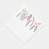Serviette En Papier Boho Feathers Amérindien Fête de Mariage (Coin)