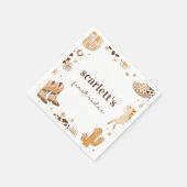 Serviette En Papier Boho First Rodeo Cowgirl Anniversaire Naples (Coin)