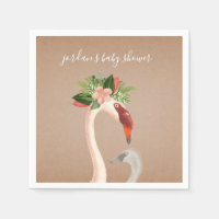 Boho Flamant rose Mama + Baby shower en poussette