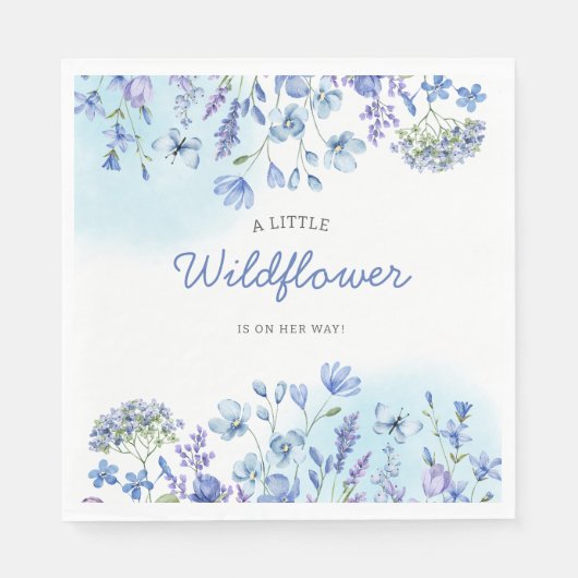Serviette En Papier Boho fleur sauvage aquarelle Floral Baby Showe (Devant)
