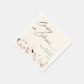 Serviette En Papier Boho Fleur sauvage Baby shower Floral (Coin)