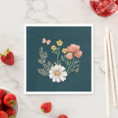 Serviette En Papier Boho Fleur sauvage botanique (En situation)