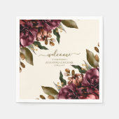 Serviette En Papier Boho Fleur sauvage d'automne Mariage botanique (Devant)