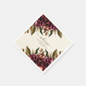 Serviette En Papier Boho Fleur sauvage d'automne Mariage botanique (Coin)