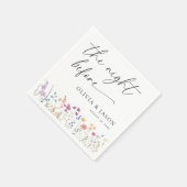 Serviette En Papier Boho Fleur sauvage Dîner de répétition (Coin)