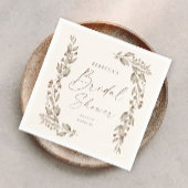 Serviette En Papier Boho Fleur sauvage Elegant Mariage Fête des mariée