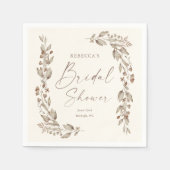 Serviette En Papier Boho Fleur sauvage Elegant Mariage Fête des mariée (Devant)