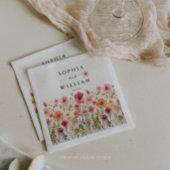 Serviette En Papier Boho Fleur sauvage Mariage Décor table