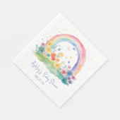 Serviette En Papier Boho Fleur sauvage Rainbow Baby shower déjeuner (Coin)