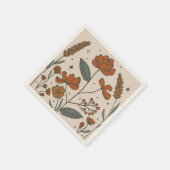 Serviette En Papier Boho Fleurs sauvages (Coin)