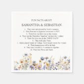 SERVIETTE EN PAPIER BOHO FLEURS SAUVAGES MEADOW FUN FACT MARIAGE (Devant)