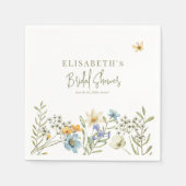 Serviette En Papier Boho fleurs sauvages printemps personnalisé douche (Devant)