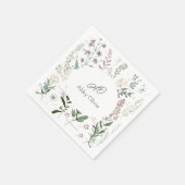 Serviette En Papier Boho floral aquarelle simple (Coin)