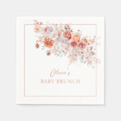 Serviette En Papier Boho Floral Baby Brunch (Devant)