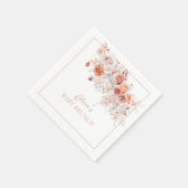 Serviette En Papier Boho Floral Baby Brunch (Coin)