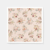 Serviette En Papier Boho Floral Baby Shower Napkins (Devant)