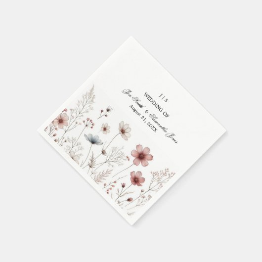 Serviette En Papier Boho floral été simple (Coin)