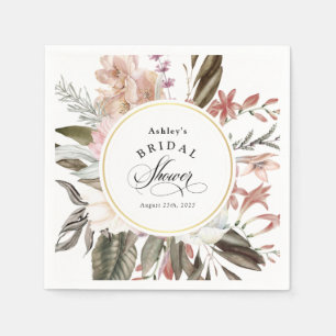Serviette En Papier Boho Floral Fantastique Lavis de Mariage