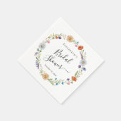 Serviette En Papier Boho Floral Fête de Mariage (Coin)