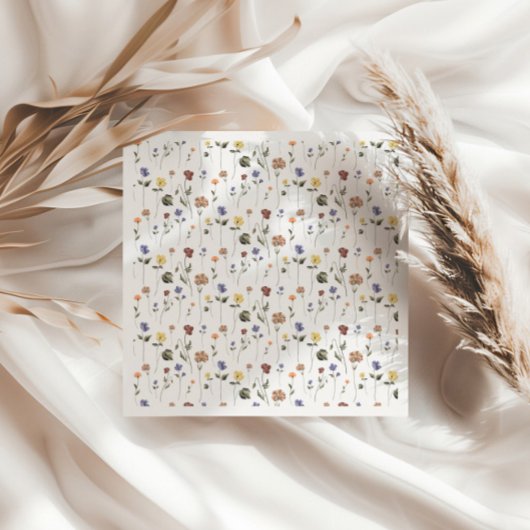 Serviette En Papier Boho Floral Fleur sauvage |