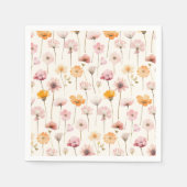 Serviette En Papier Boho Floral Fleur sauvage (Devant)