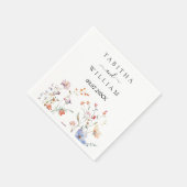 Serviette En Papier Boho Floral mariage aux fleurs sauvages (Coin)