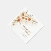 Serviette En Papier Boho Floral Mariage | Terracotta Calla Lily (Coin)