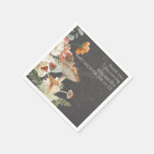 Serviette En Papier Boho Floral Mushroom Botanique | BABY SHOWER (Coin)